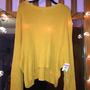 abound mustard yellow knit sweater